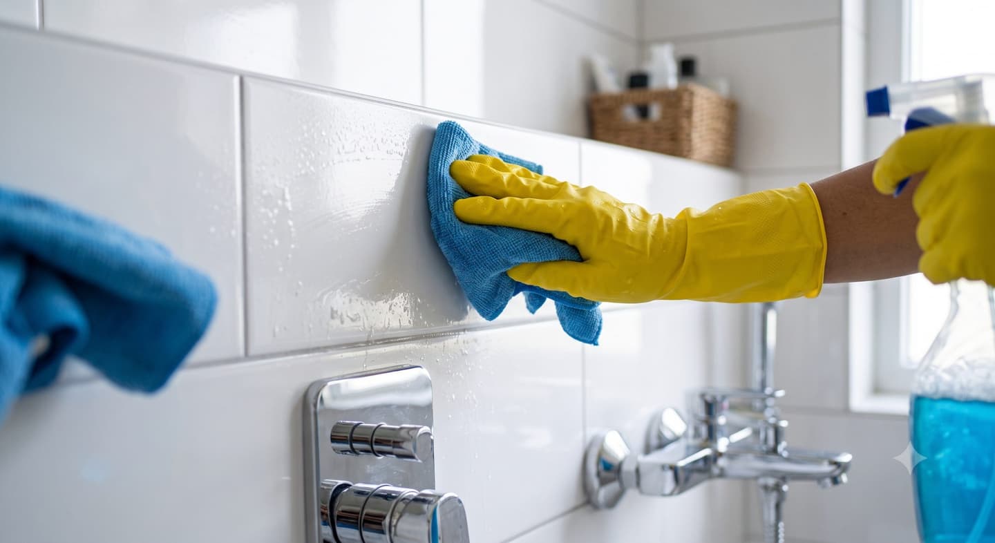 Intense bathroom cleaning